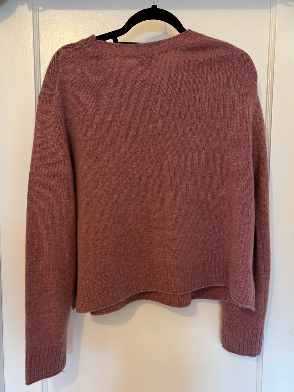 NWOT Quince Cashmere Boxy Crewneck Women's Sweater in Shaded Rose - Picture 3 of 4